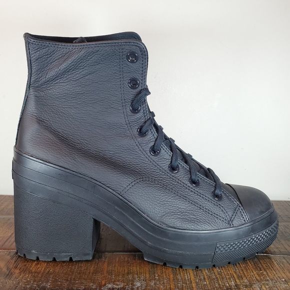 Converse Chuck 70 De Luxe Mens Size 11 Heeled Shoes Leather Black A06145C - Picture 5 of 11